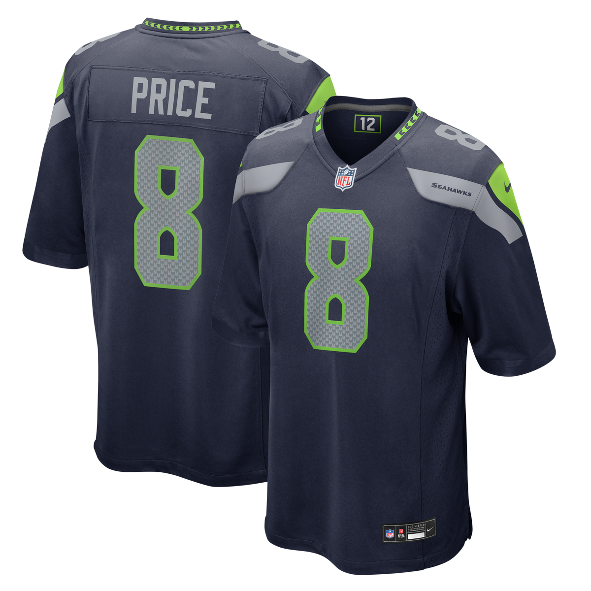 Seattle Seahawks Jadarian Price Nike Royal Alternate Game Jersey