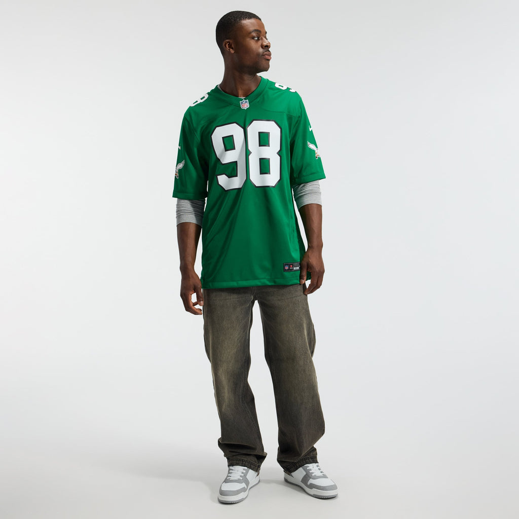 Philadelphia Eagles Jalen Carter Nike Midnight Green Team Game Jersey