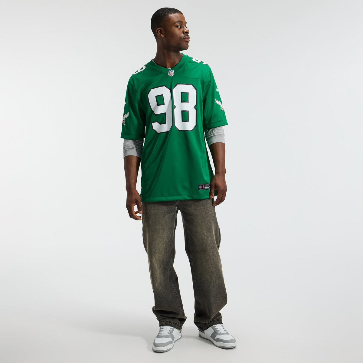 Philadelphia Eagles Jalen Carter Nike Midnight Green Team Game Jersey