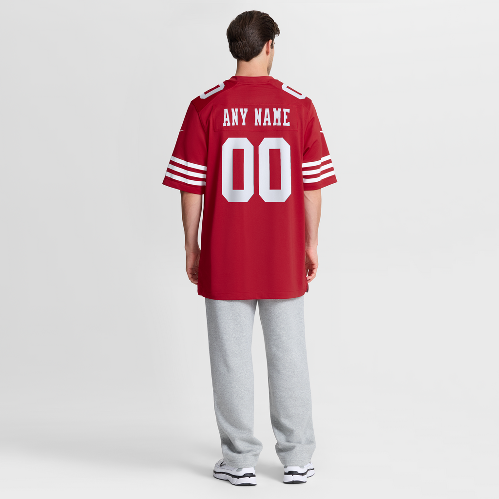 San Francisco 49ers Nike Scarlet Custom Jersey