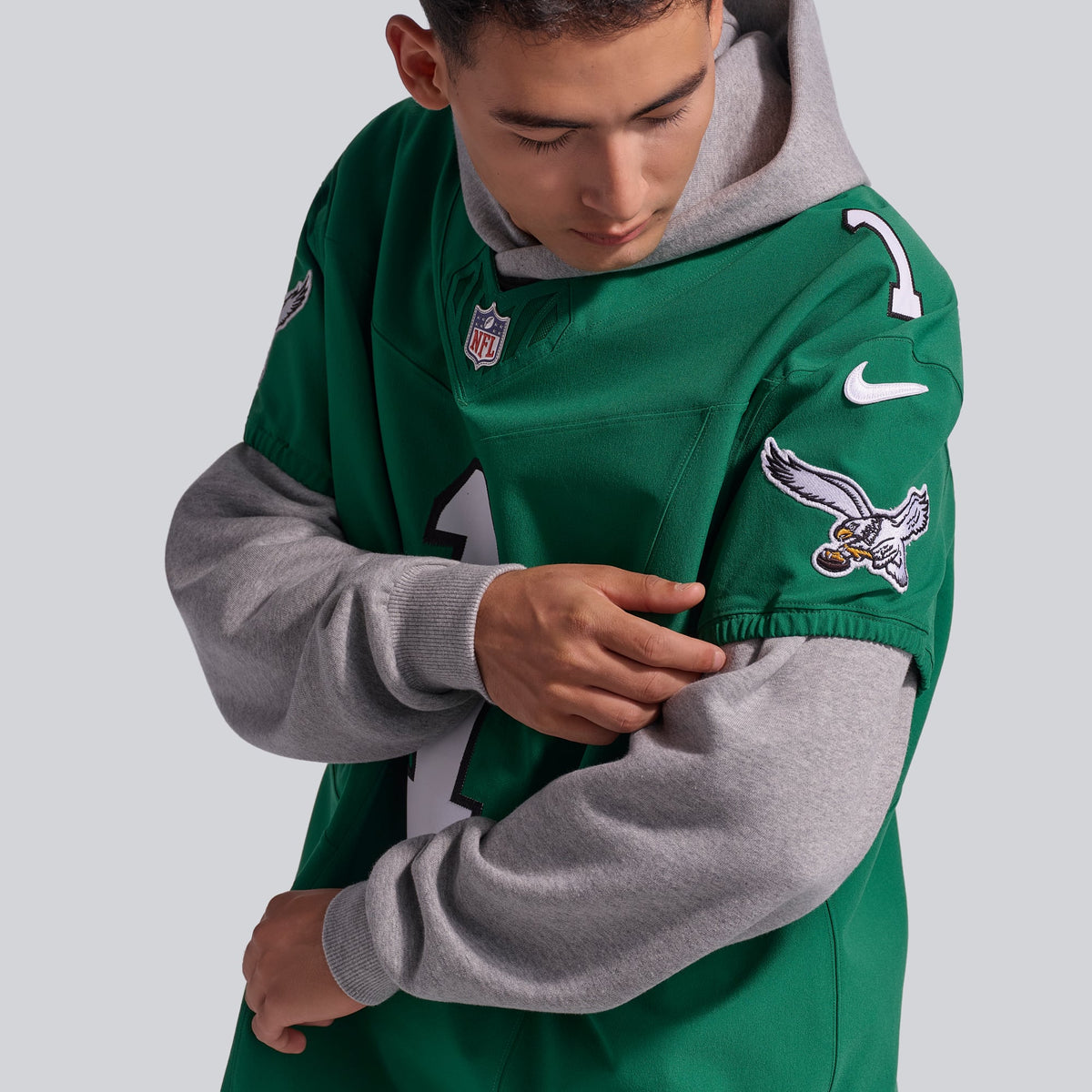 Philadelphia Eagles Jalen Hurts Nike Kelly Green Alternate Vapor F.U.S.E. Elite Jersey