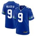 Seattle Seahawks Kenneth Walker III Nike Royal Throwback Player Game Jersey