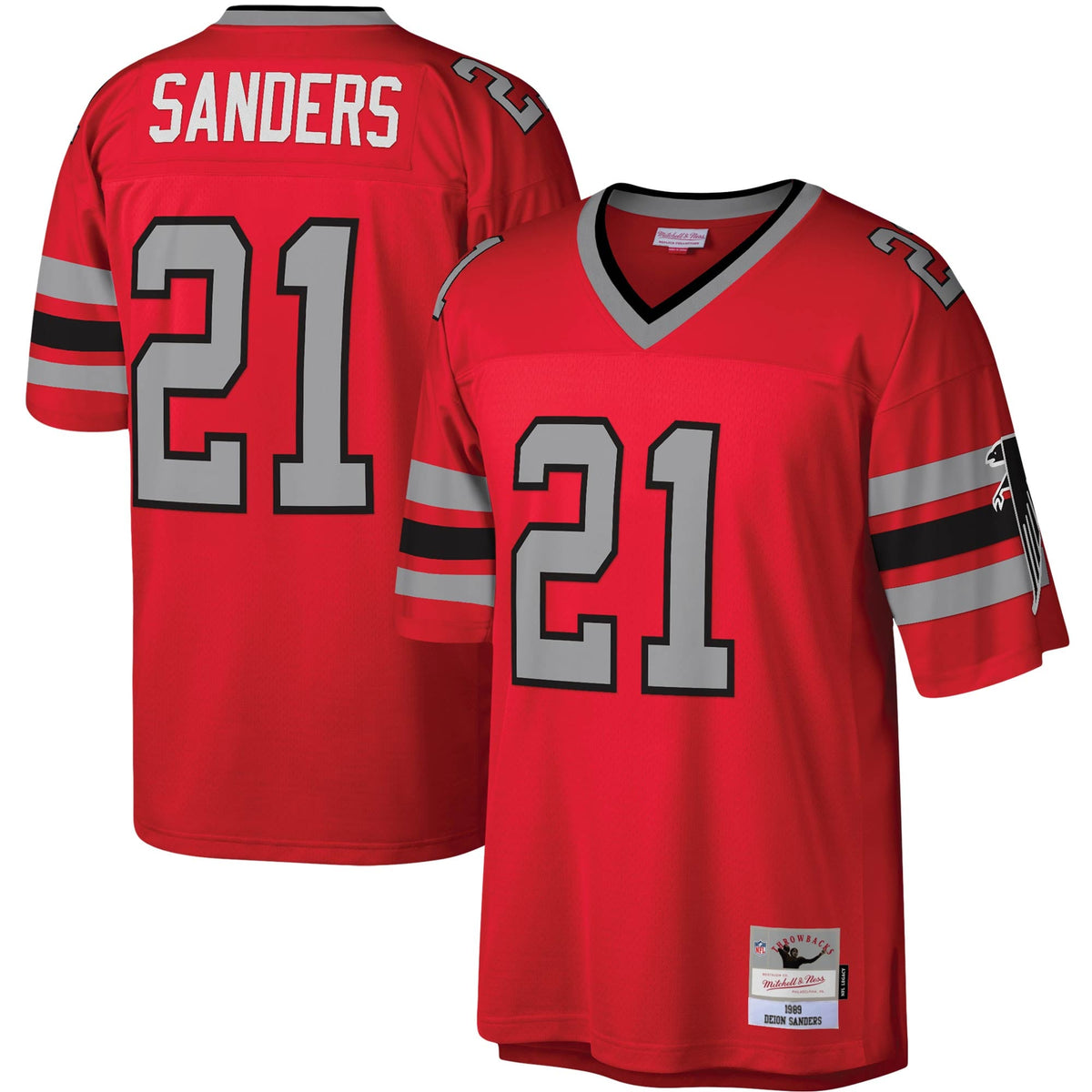 Atlanta Falcons Deion Sanders Mitchell & Ness Red Legacy Replica Jersey