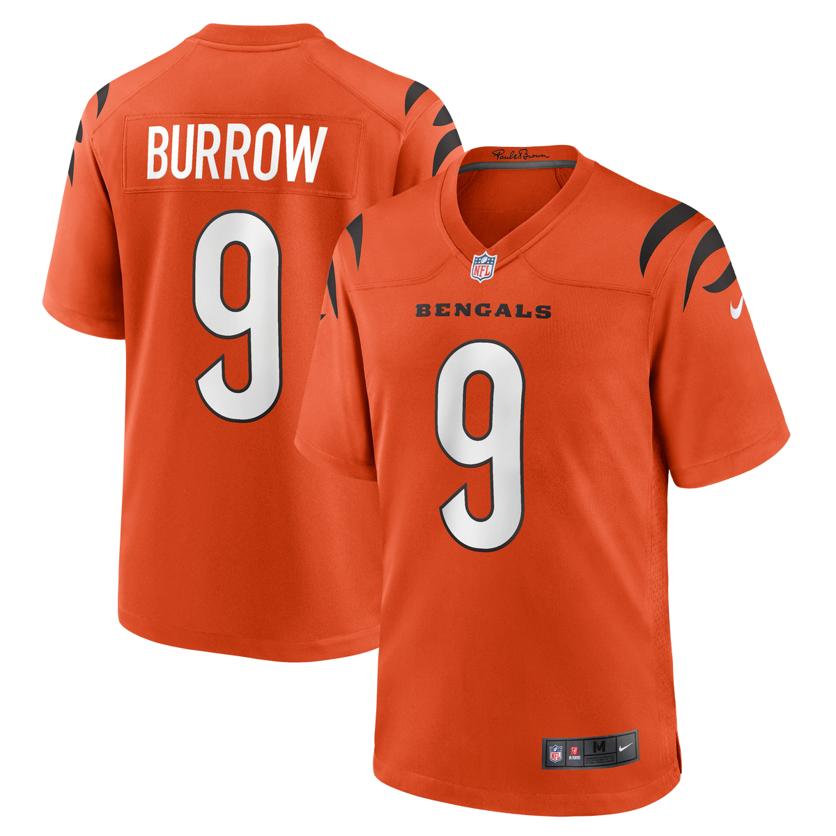 Cincinnati Bengals Joe Burrow Nike Orange Alternate Game Jersey