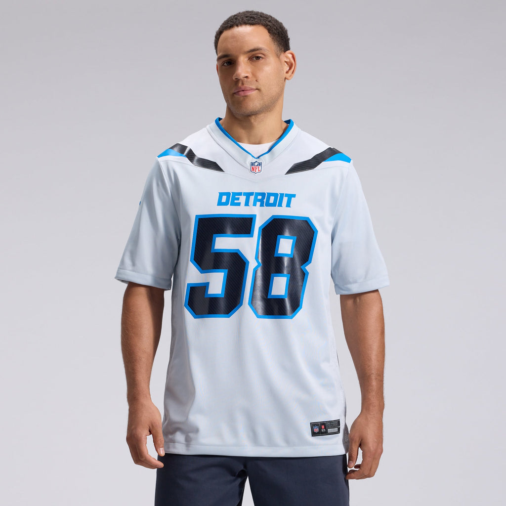 Detroit Lions Penei Sewell Nike Silver 2026 Rivalries Collection Game Jersey