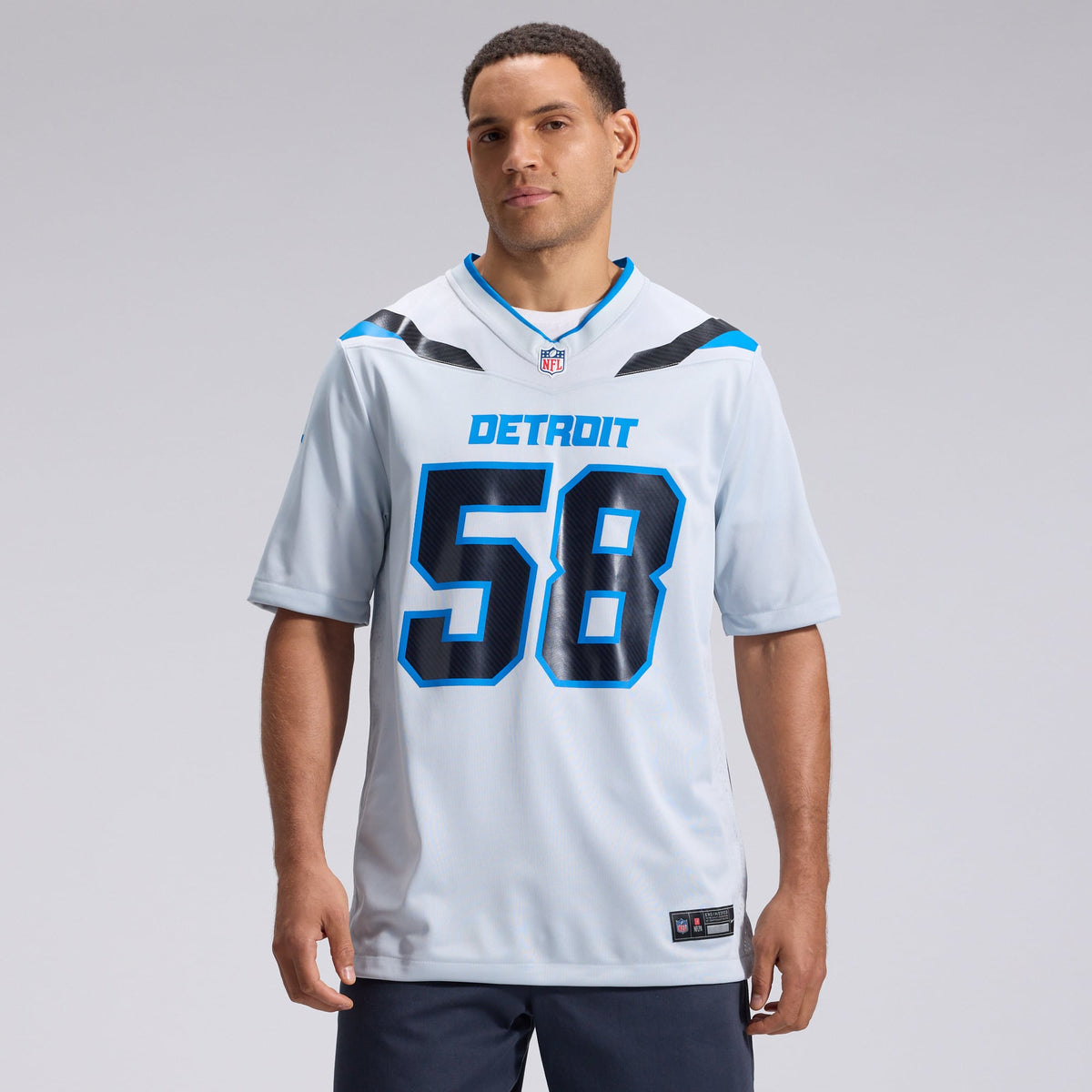 Detroit Lions Penei Sewell Nike Silver 2026 Rivalries Collection Game Jersey