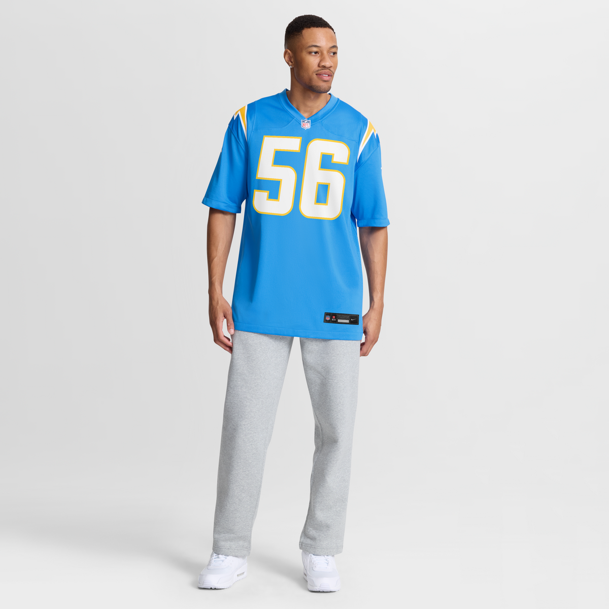 Los Angeles Chargers Kanai Mauga Nike Powder Blue Team Game Jersey