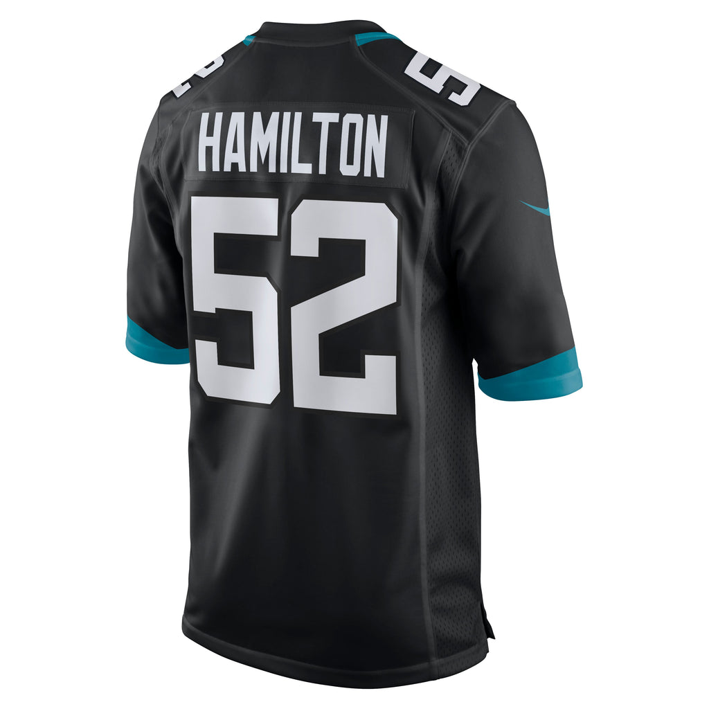 Jacksonville Jaguars DaVon Hamilton Nike Black Game Jersey