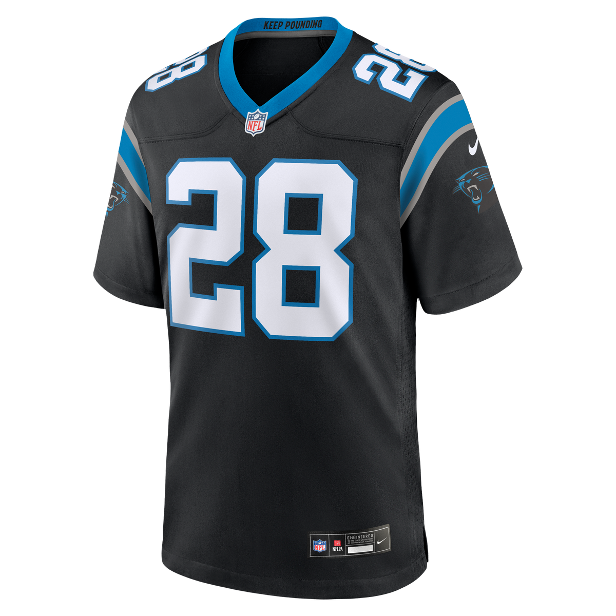 Carolina Panthers AJ Dillon Nike Black Team Game Jersey