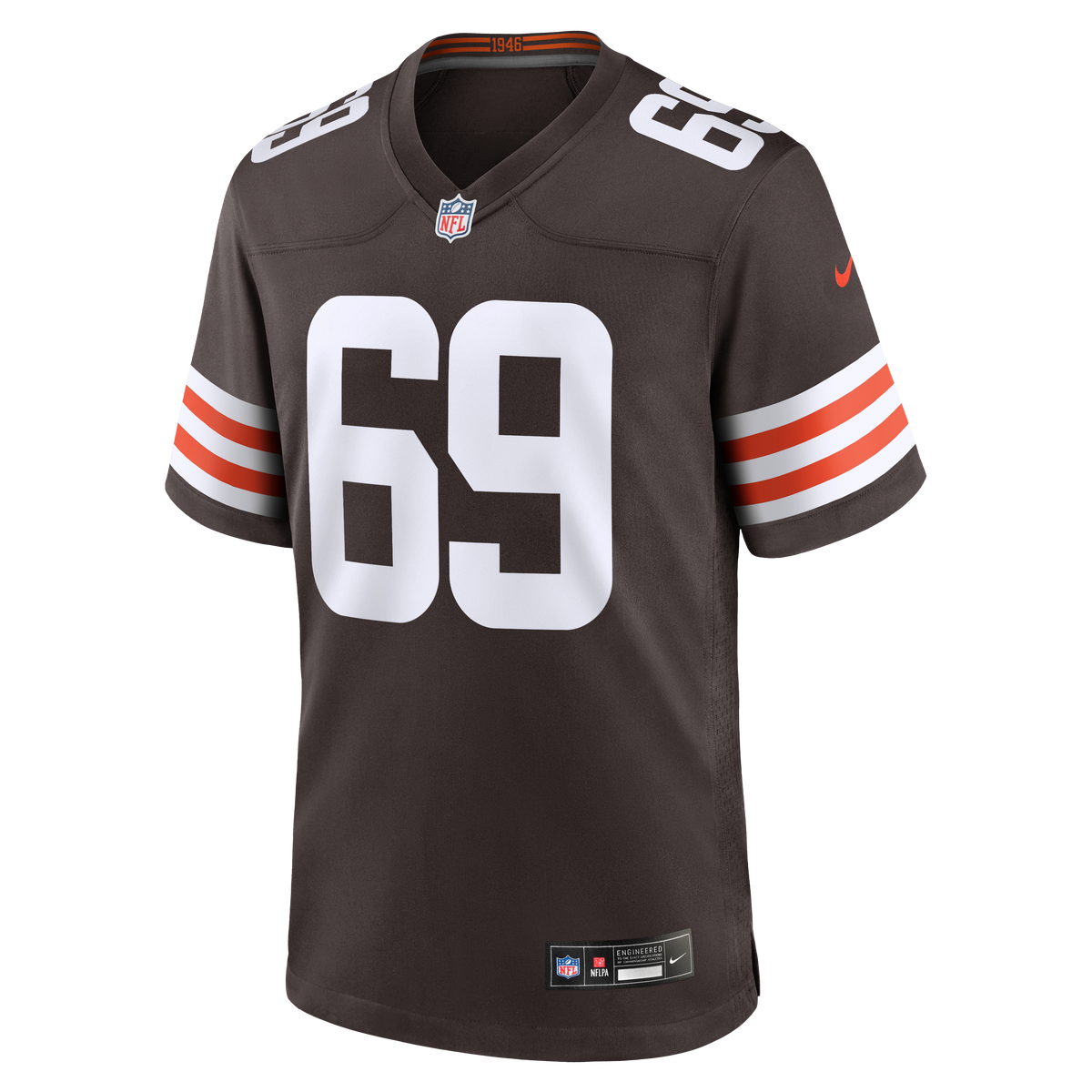 Cleveland Browns Tyre Phillips Nike Brown Team Game Jersey