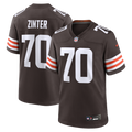 Cleveland Browns Zak Zinter Nike Brown Team Game Jersey