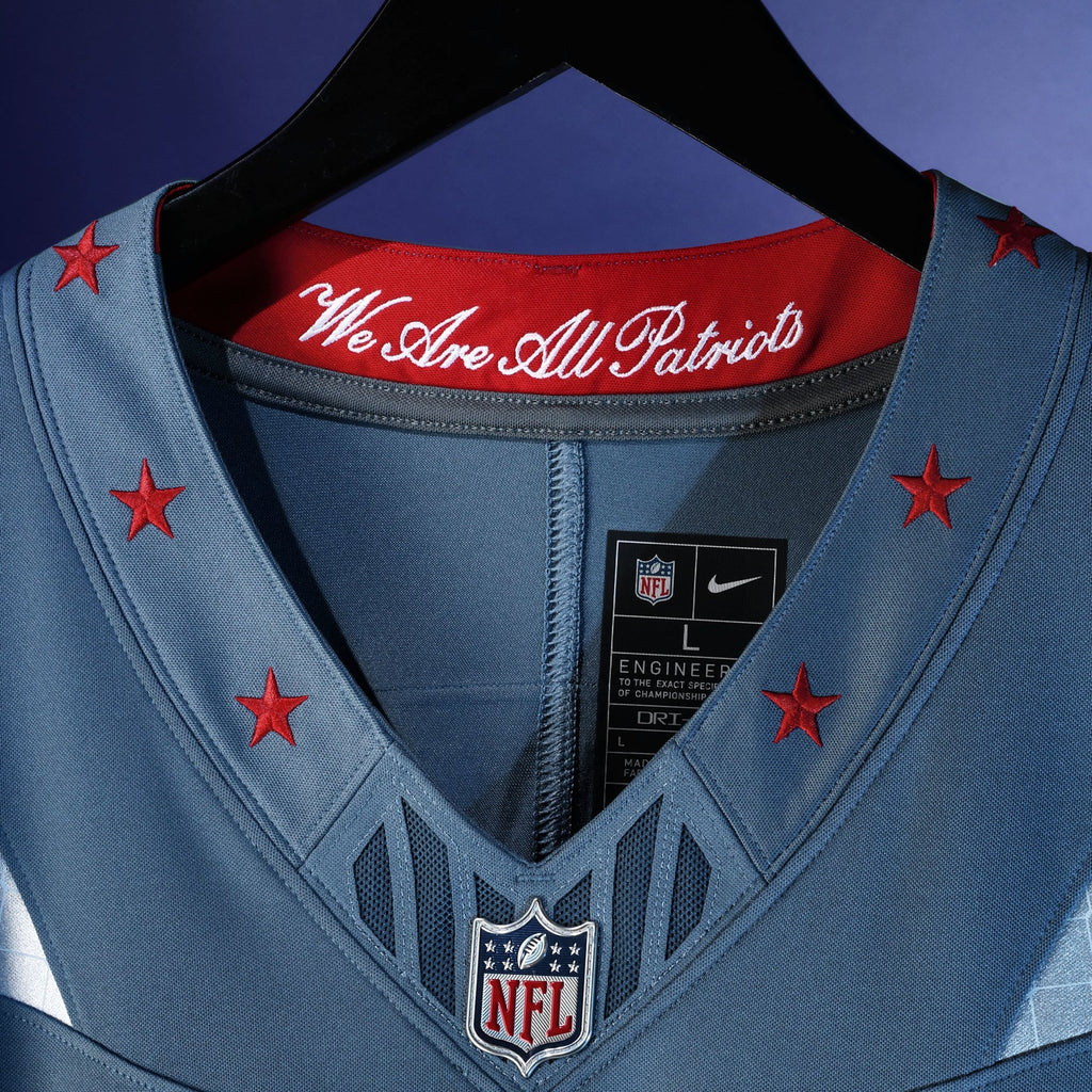 New England Patriots Hunter Henry Nike Blue Rivalries Collection Stitched Limited Jersey