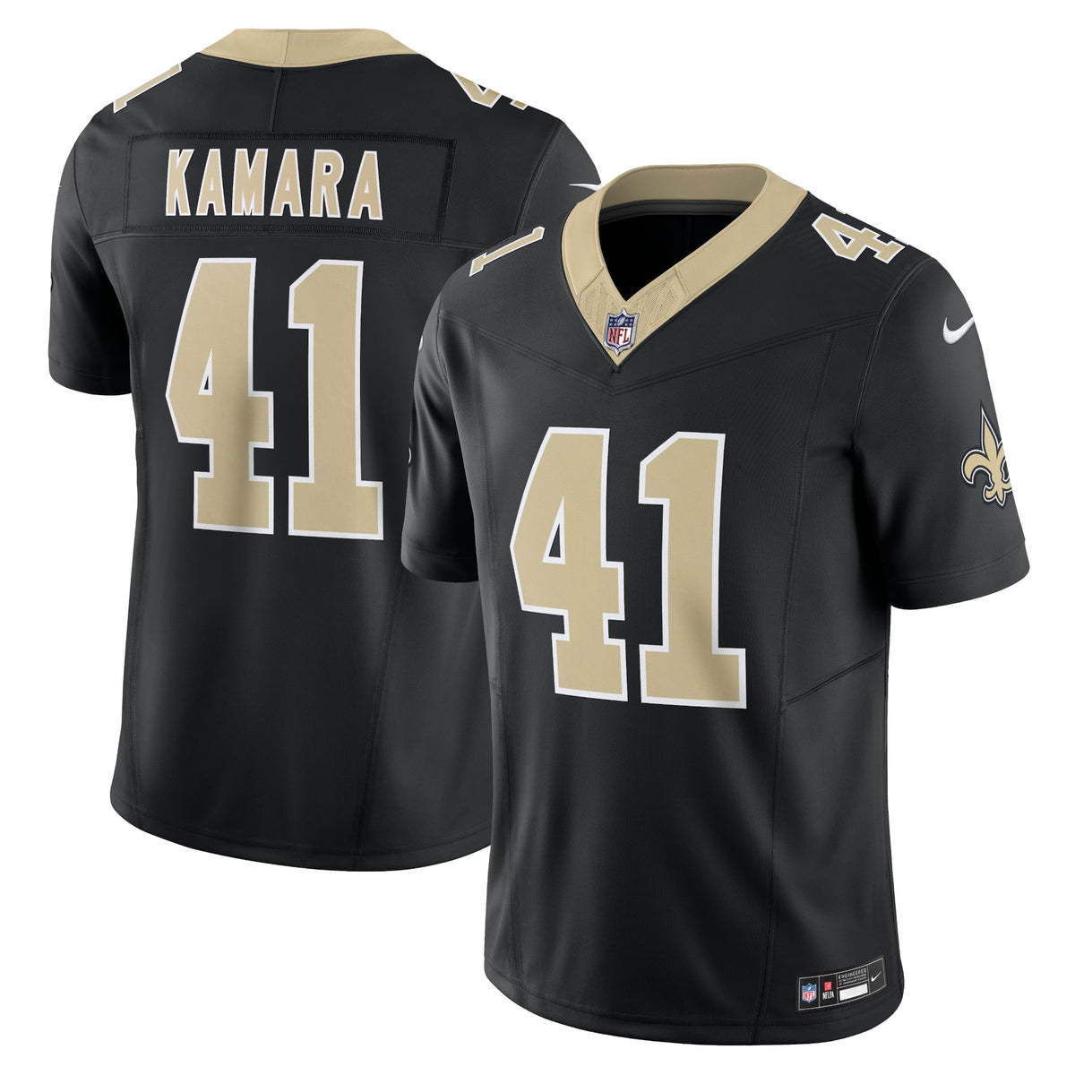 New Orleans Saints Alvin Kamara Nike Black Vapor F.U.S.E. Limited Jersey