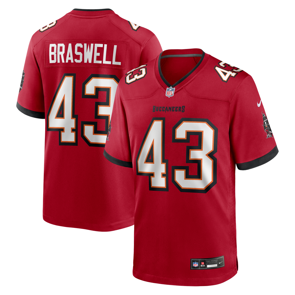 Tampa Bay Buccaneers Chris Braswell Nike Red Game Jersey