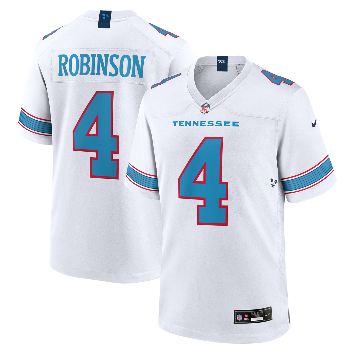 Tennessee Titans Wan'Dale Robinson Nike Light Blue Team Game Jersey