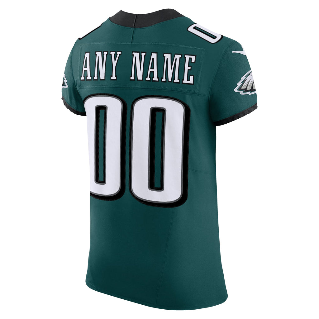 Philadelphia Eagles Nike Black Alternate Vapor F.U.S.E. Elite Custom Jersey