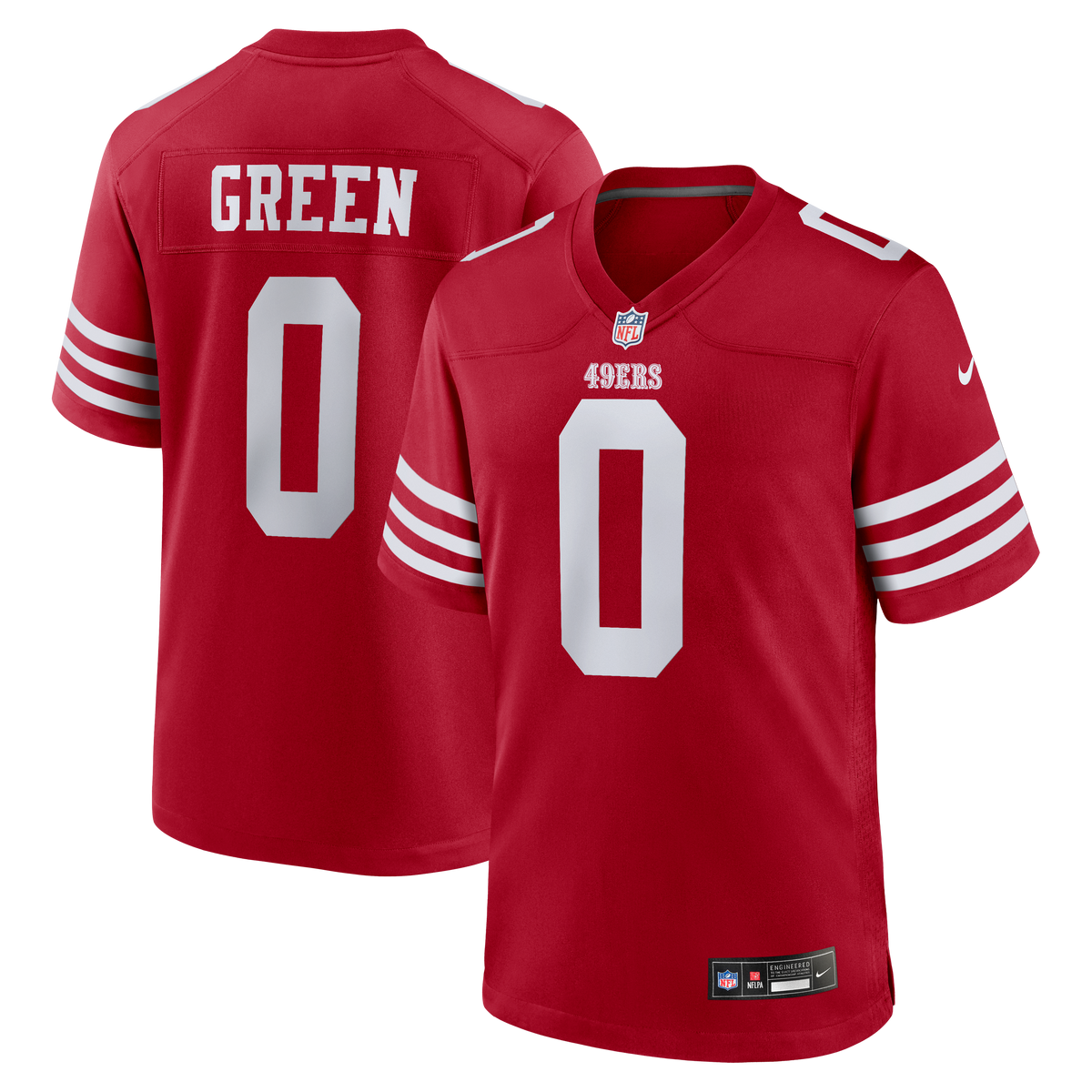 San Francisco 49ers Renardo Green Nike Scarlet Game Jersey