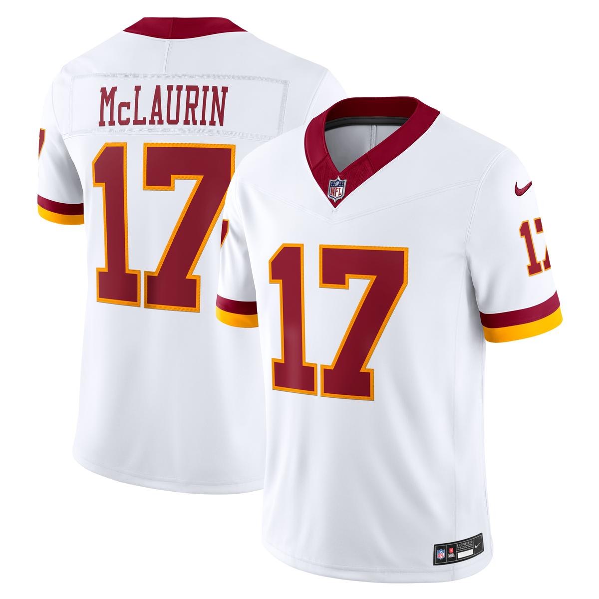 Washington Commanders Terry McLaurin Nike White Vapor F.U.S.E. Stitched Limited Jersey