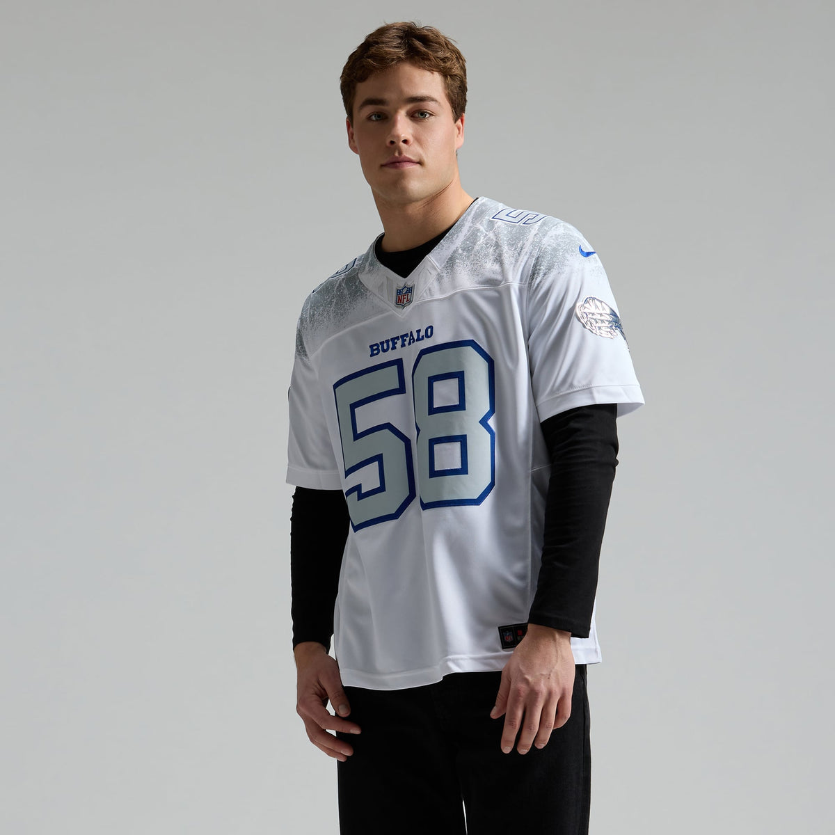Buffalo Bills Matt Milano Nike White Rivalries Collection Stitched Limited Jersey