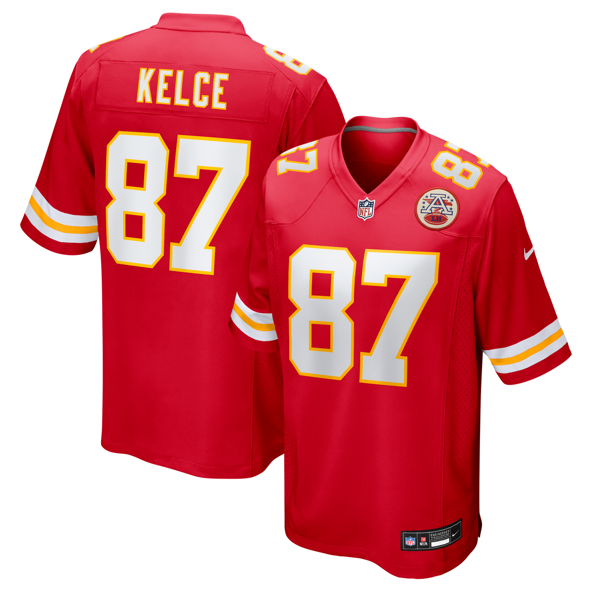 Kansas City Chiefs Travis Kelce Nike White Player Game Jersey