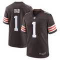 Cleveland Browns Number 1 Dad Nike Brown Game Jersey