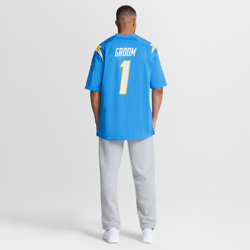 Los Angeles Chargers Number 1 Groom Nike Powder Blue Game Jersey