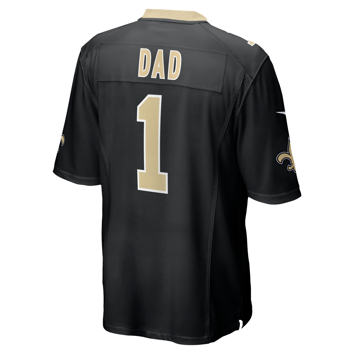 New Orleans Saints Number 1 Dad Nike Black Game Jersey