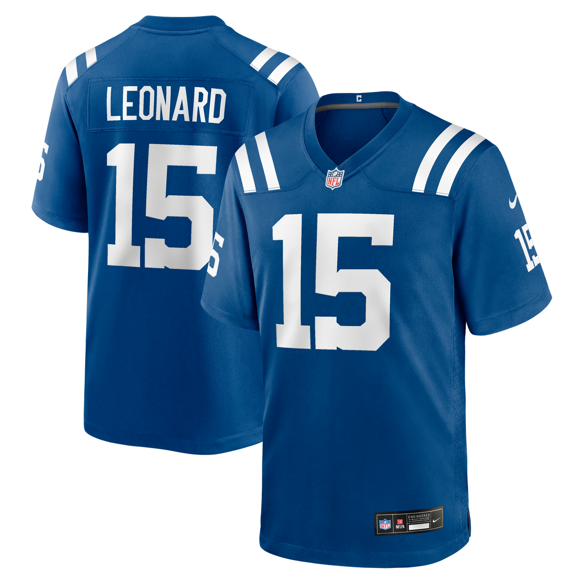 Indianapolis Colts Riley Leonard Nike Royal Team Game Jersey