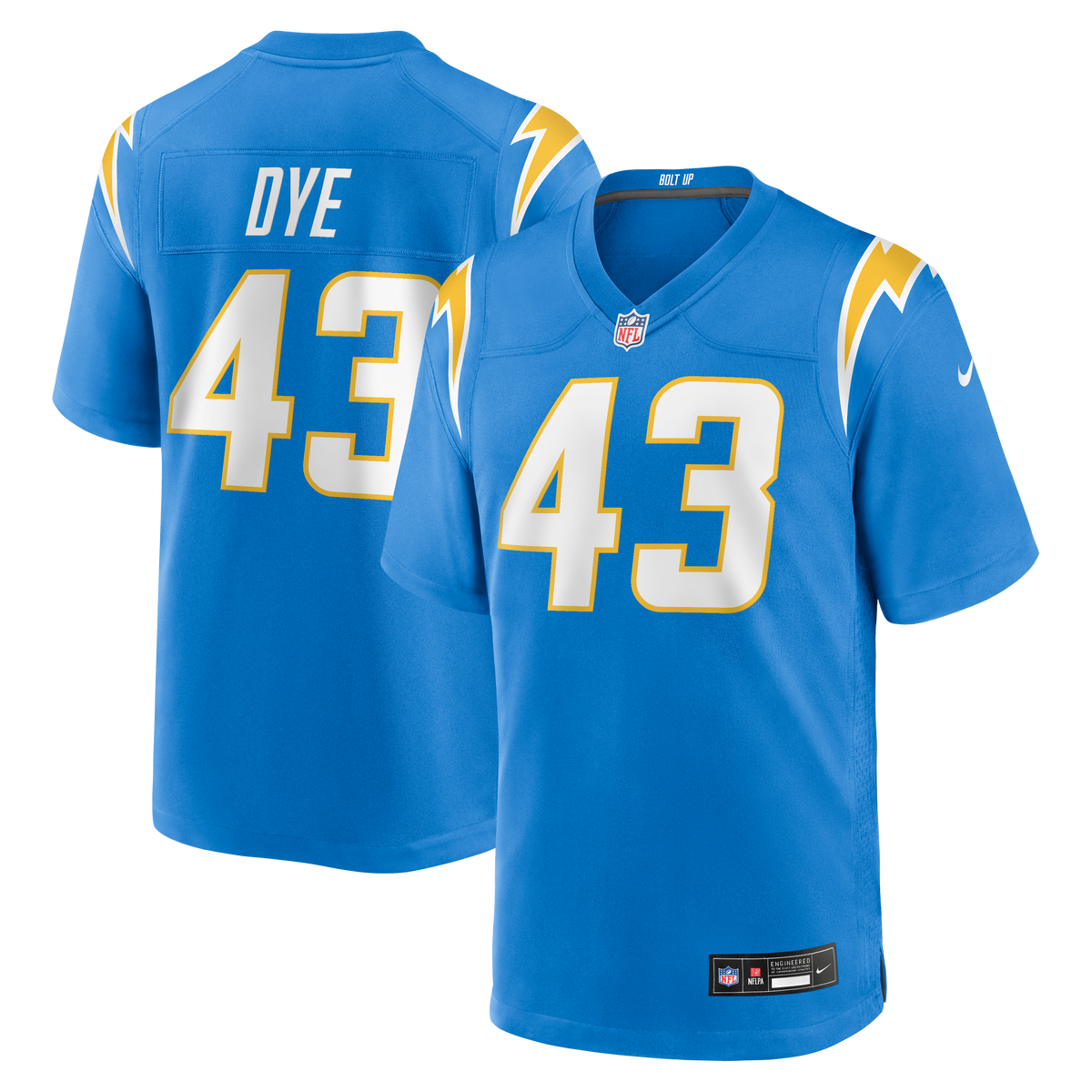 Los Angeles Chargers Troy Dye Nike Powder Blue Game Jersey