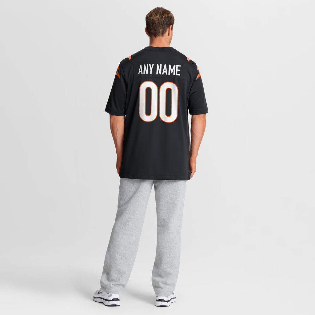 Cincinnati Bengals Nike Black Game Custom Jersey