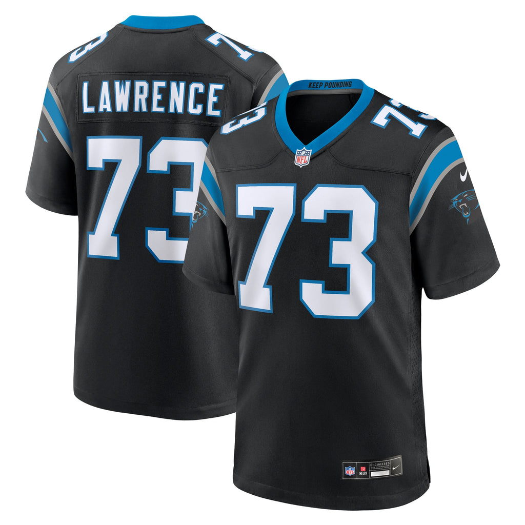 Carolina Panthers Rashard Lawrence Nike Black Game Jersey