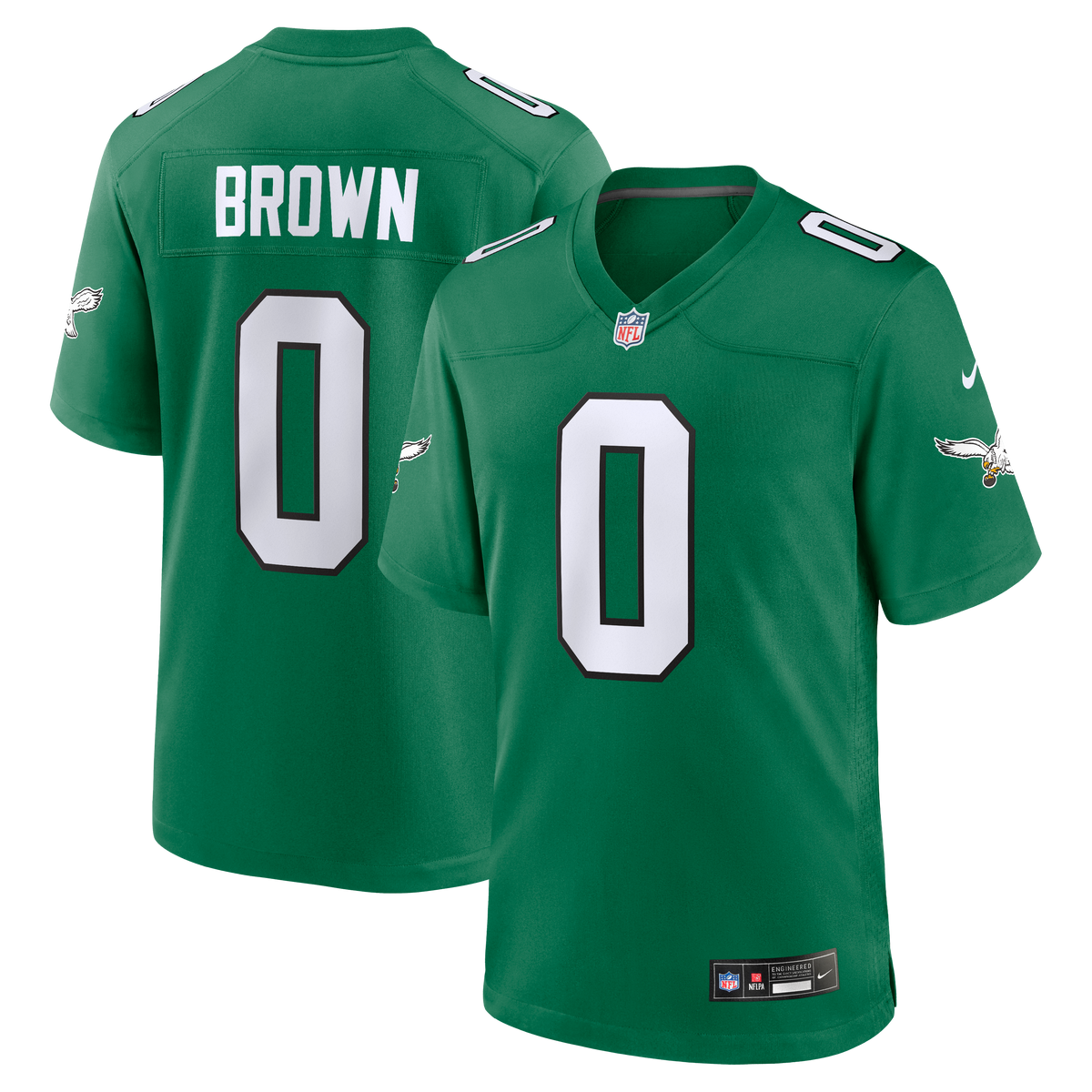 Philadelphia Eagles Marquise Brown Nike Midnight Green Team Game Jersey