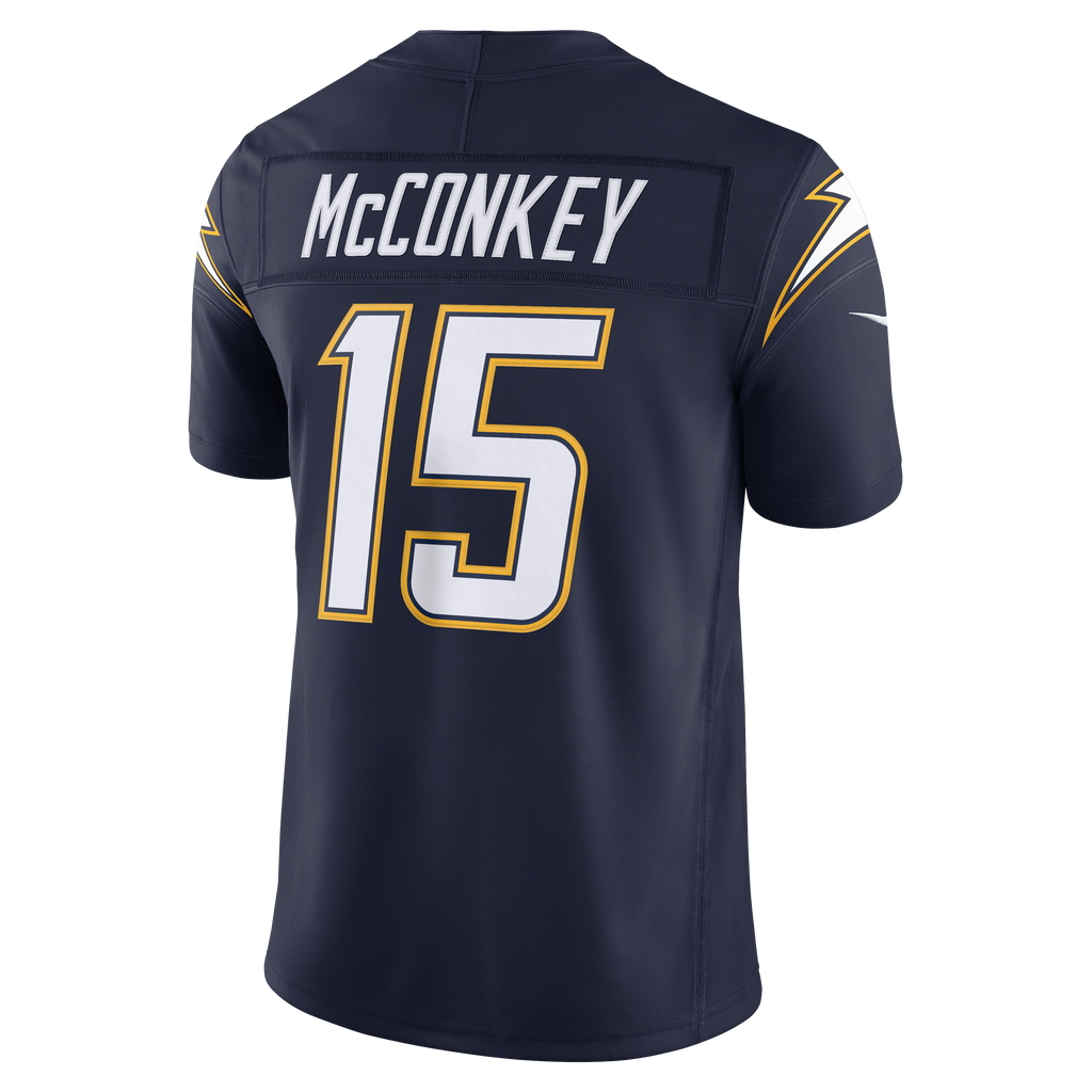 Los Angeles Chargers Ladd McConkey Nike Navy Alternate Super Chargers Vapor F.U.S.E. Stitched Limited Jersey