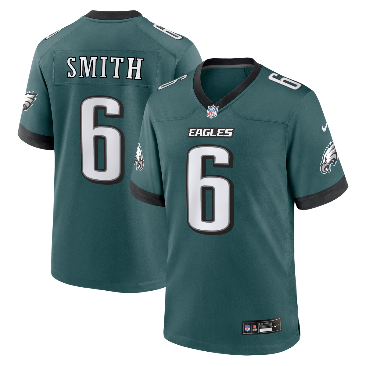 Philadelphia Eagles DeVonta Smith Nike Midnight Green Team Game Jersey