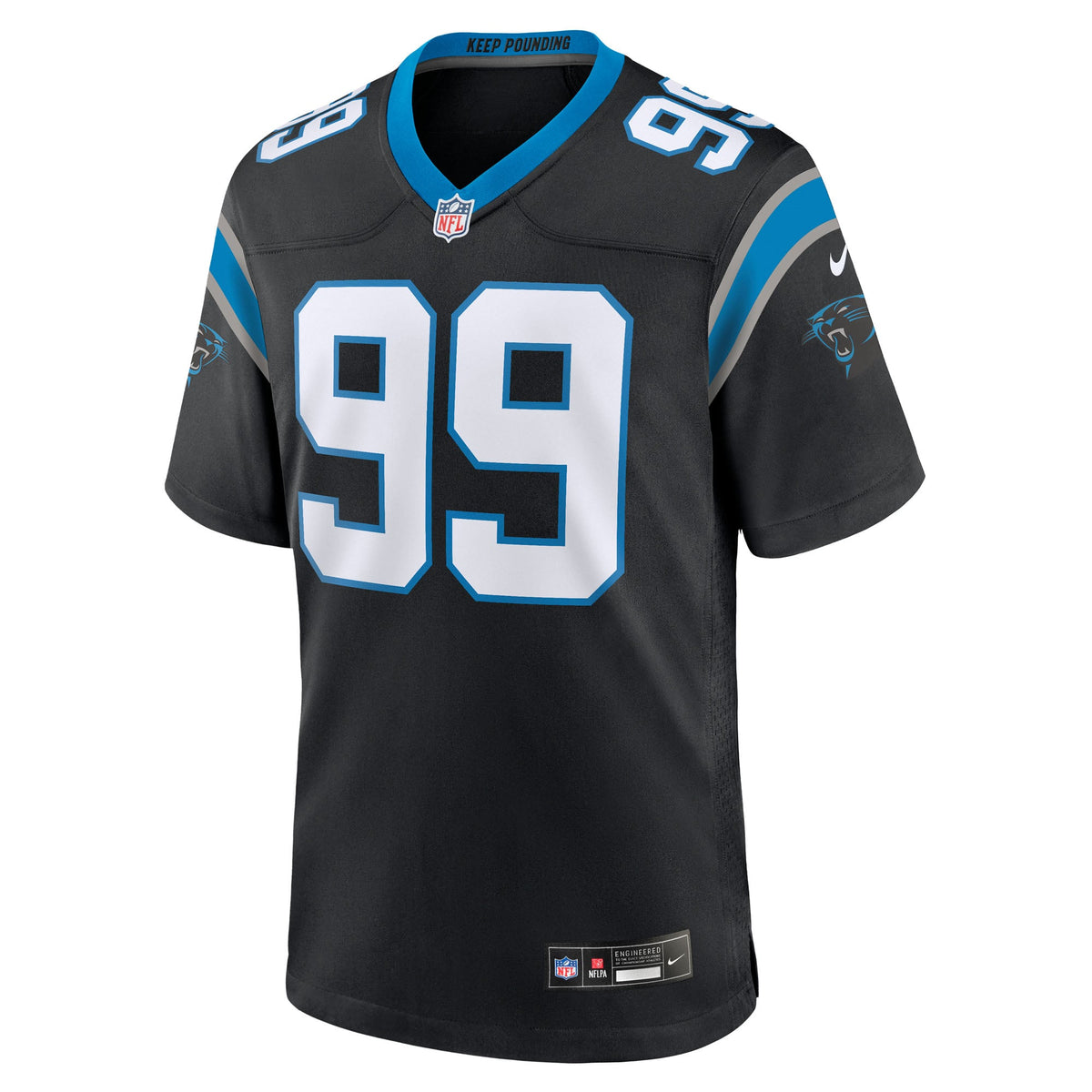 Carolina Panthers Tershawn Wharton Nike Black Team Game Jersey