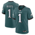 Philadelphia Eagles Jalen Hurts Nike Midnight Green Team Game Jersey