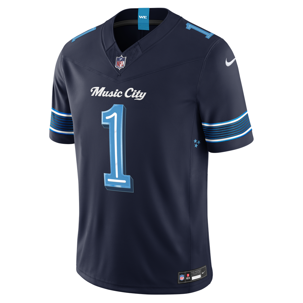 Tennessee Titans Cameron Ward Nike Navy 2026 Rivalries Collection Stitched Limited Jersey