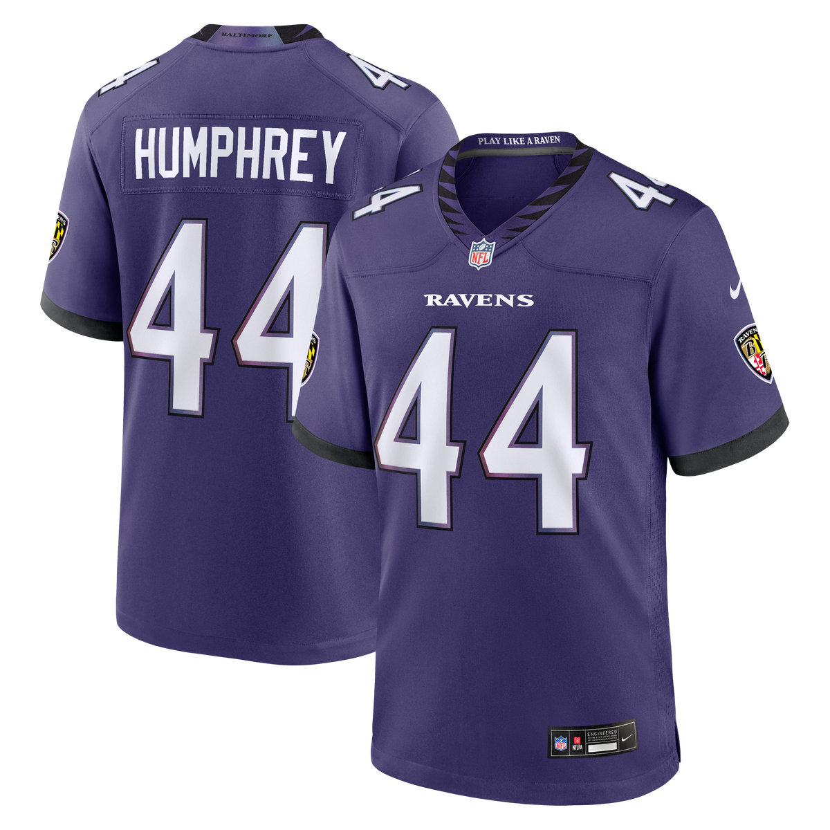 Baltimore Ravens Marlon Humphrey Nike Black Alternate Game Jersey