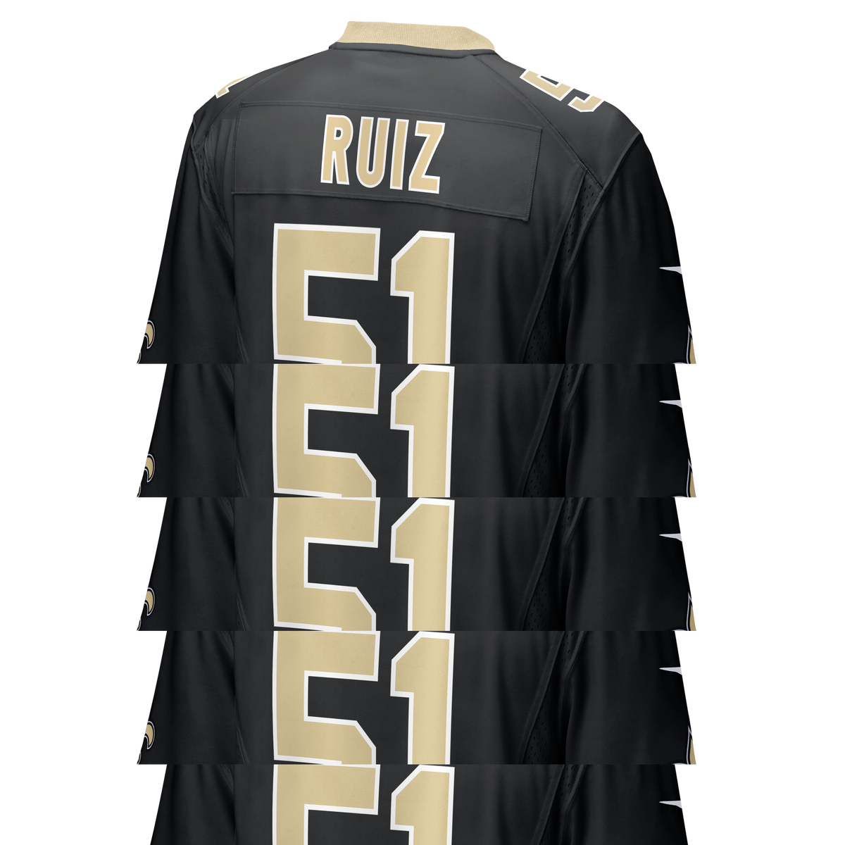 New Orleans Saints Cesar Ruiz Nike Black Player Game Jersey