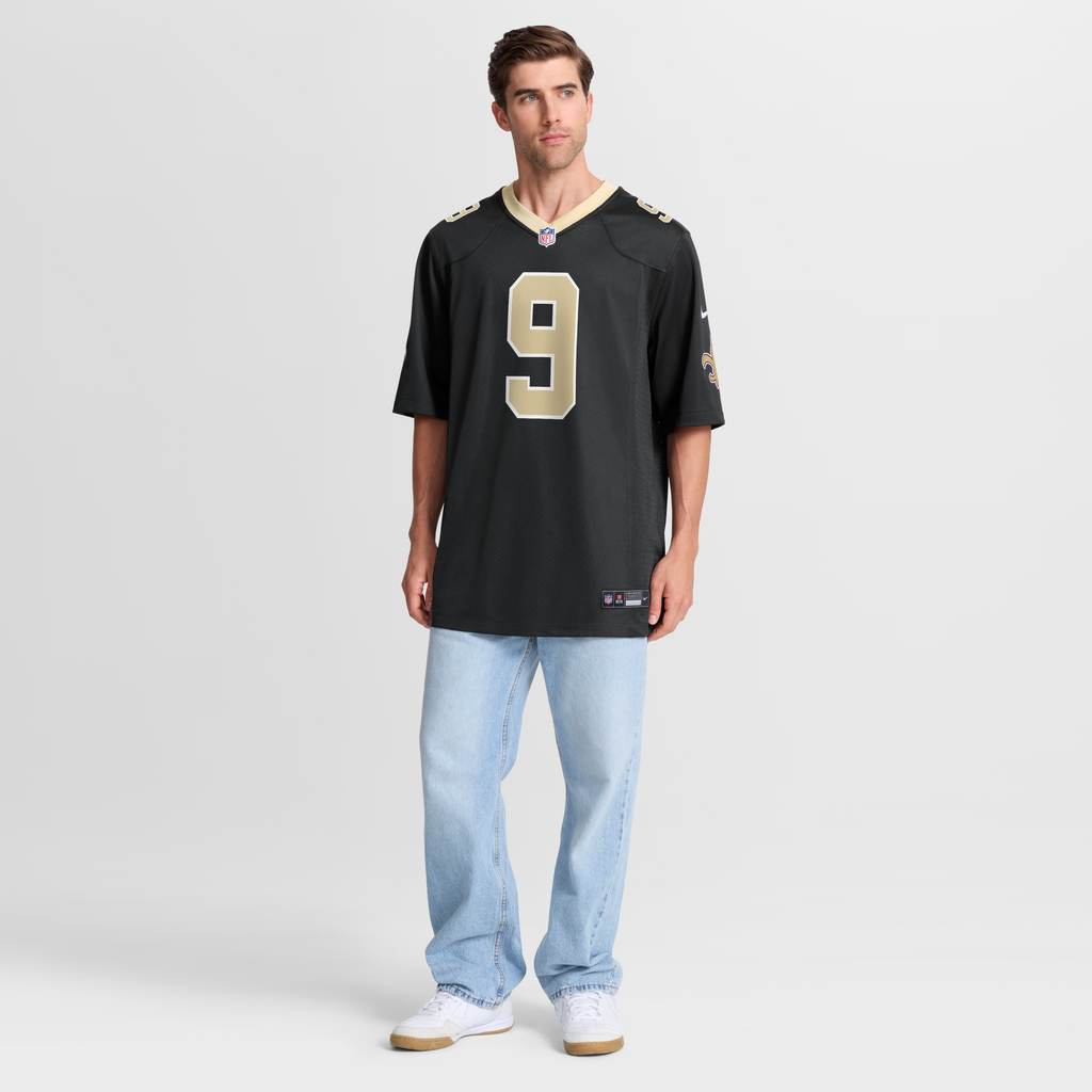 New Orleans Saints Drew Brees Nike Black Team Game Jersey