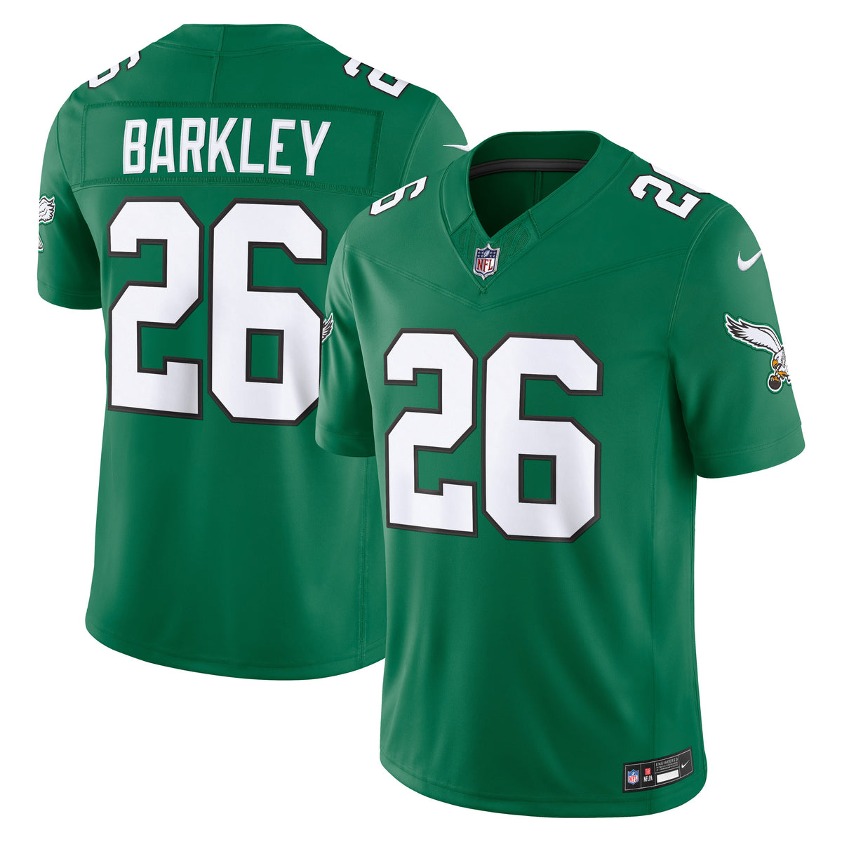 Philadelphia Eagles Saquon Barkley Nike White Vapor F.U.S.E. Stitched Limited Jersey