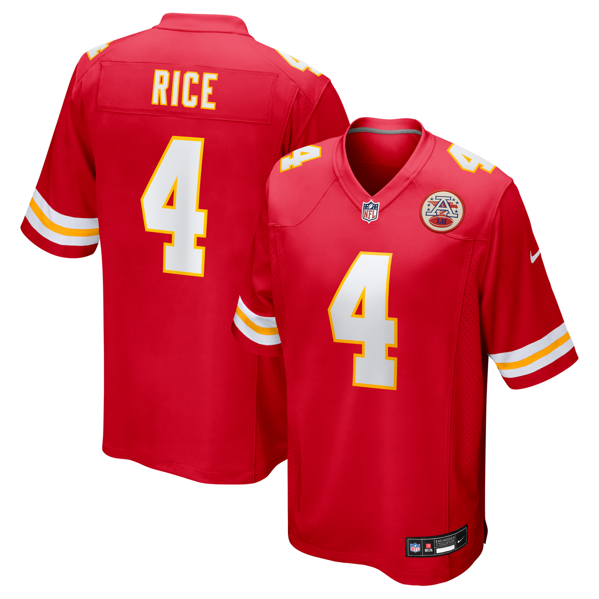 Kansas City Chiefs Rashee Rice Nike Red Game Jersey