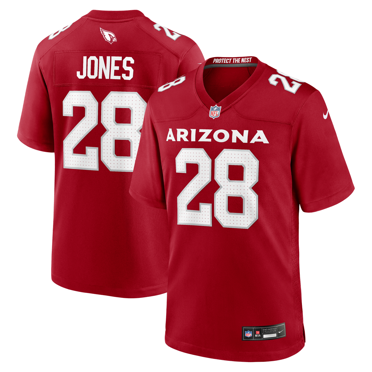 Arizona Cardinals Elijah Jones Nike Cardinal Team Game Jersey