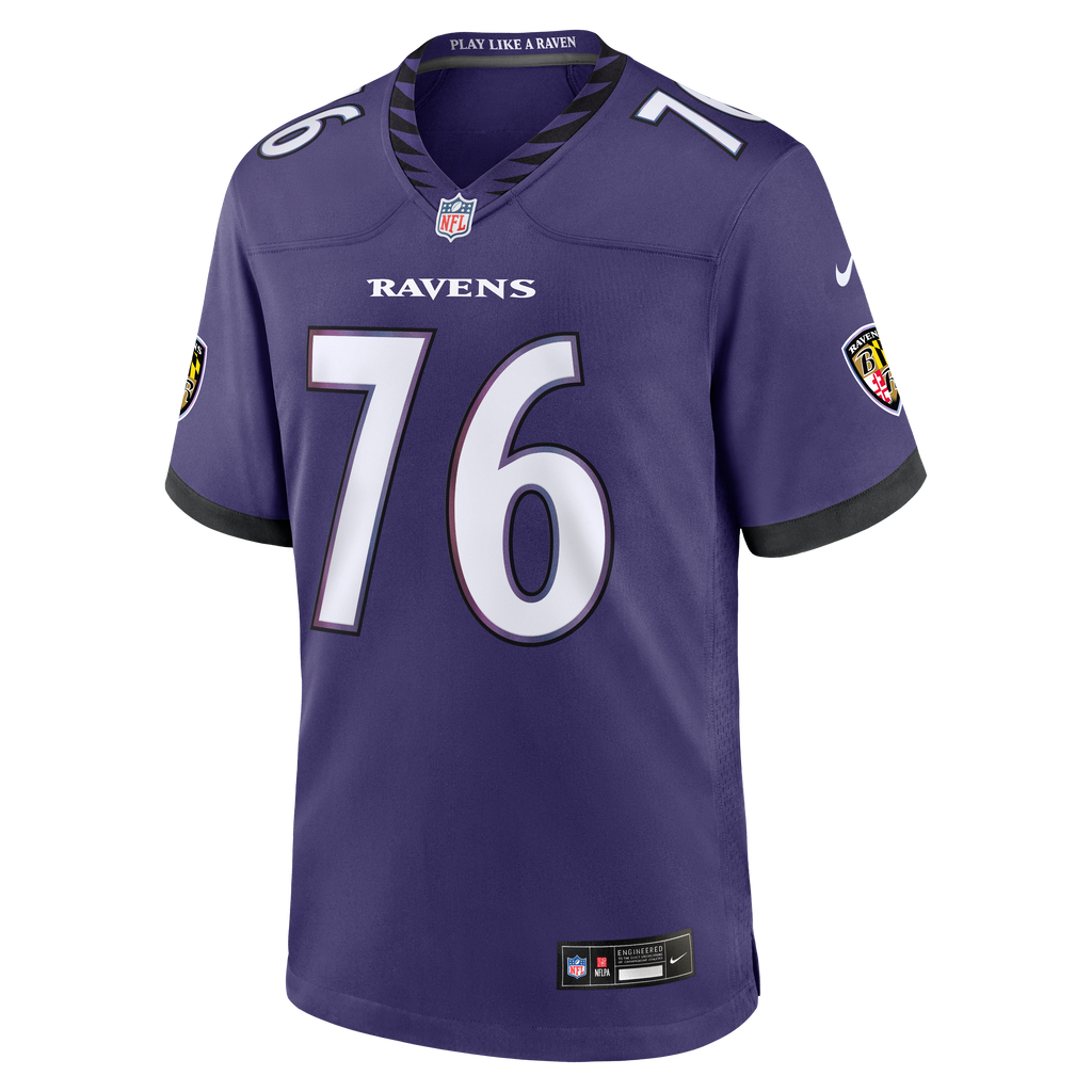 Baltimore Ravens Carson Vinson Nike Purple Team Game Jersey