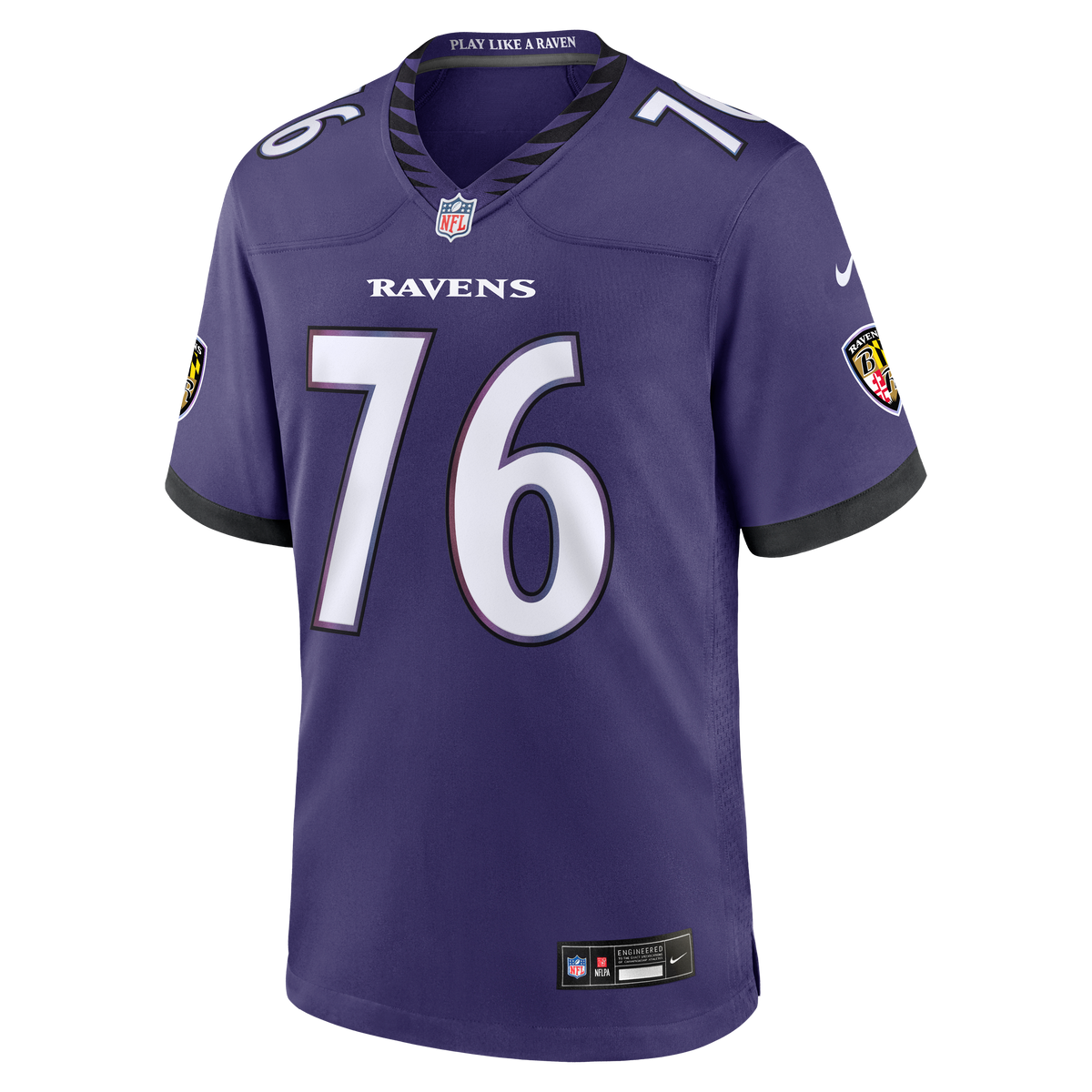 Baltimore Ravens Carson Vinson Nike Purple Team Game Jersey