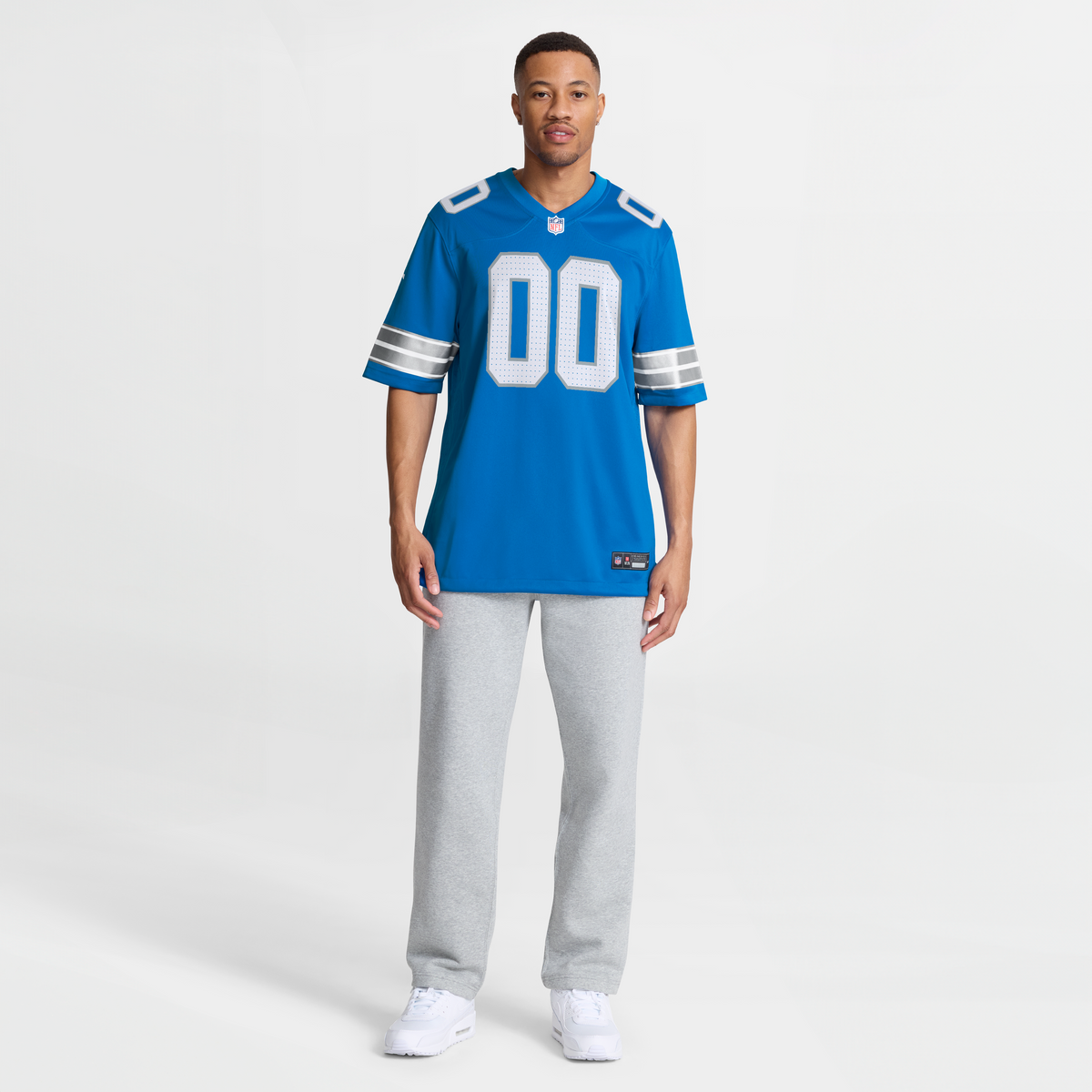 Detroit Lions Nike Blue Custom Game Jersey