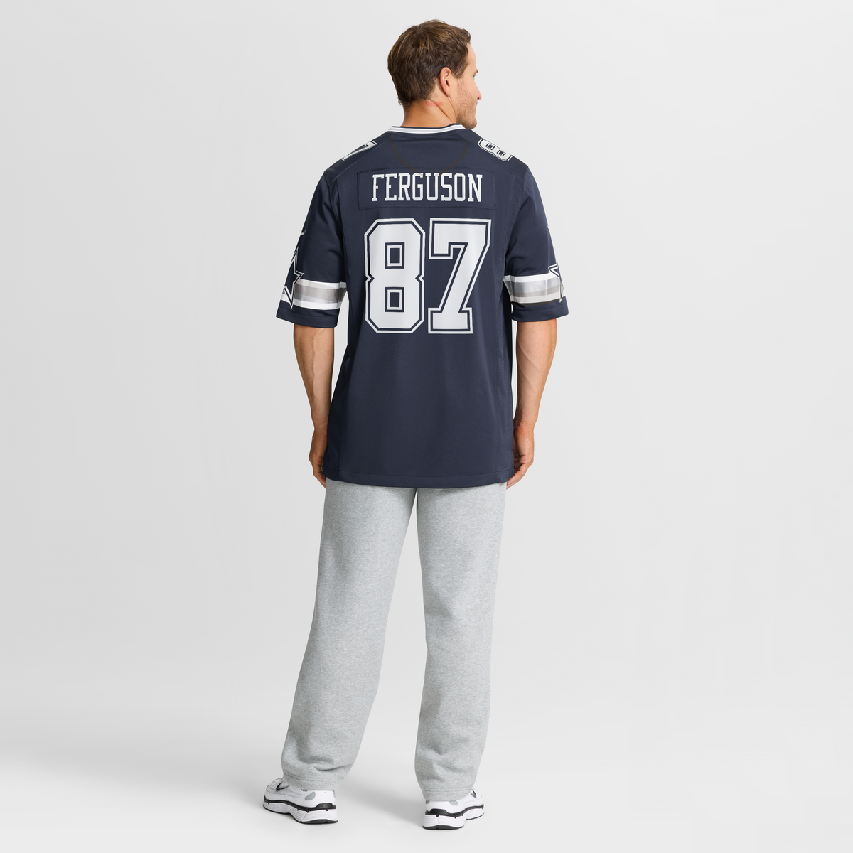 Dallas Cowboys Jake Ferguson Nike Navy Team Game Jersey