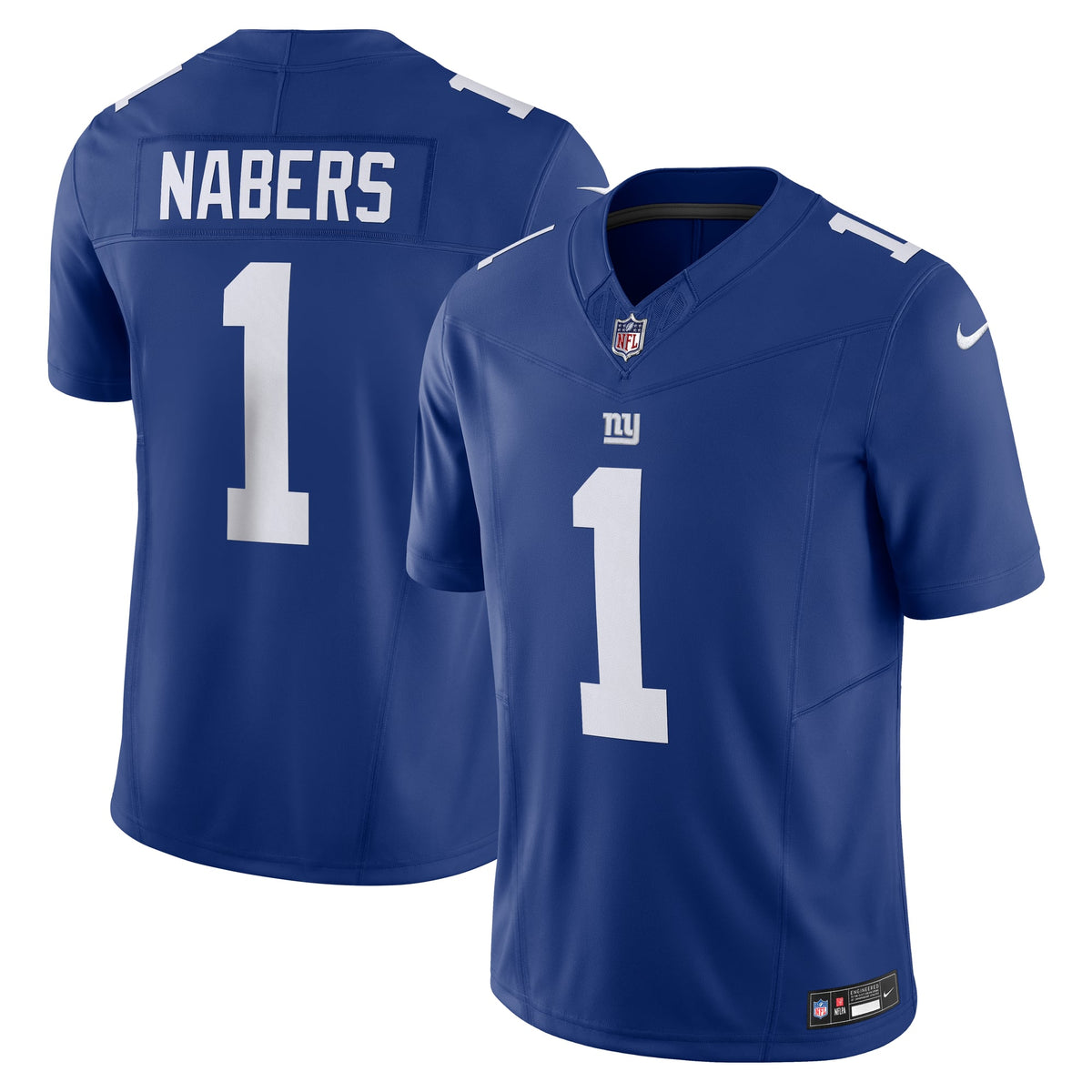 New York Giants Malik Nabers Nike Royal Vapor F.U.S.E. Limited Jersey