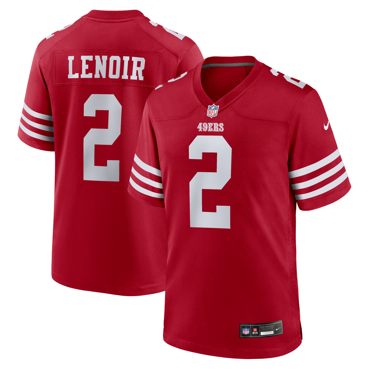 San Francisco 49ers Deommodore Lenoir Nike Scarlet Game Jersey