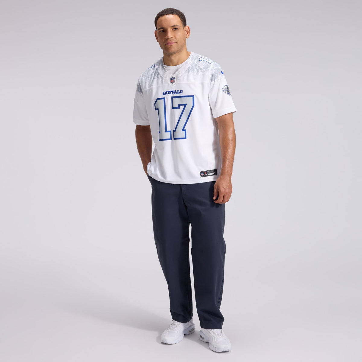Buffalo Bills Josh Allen Nike White Rivalries Collection Stitched Limited Jersey